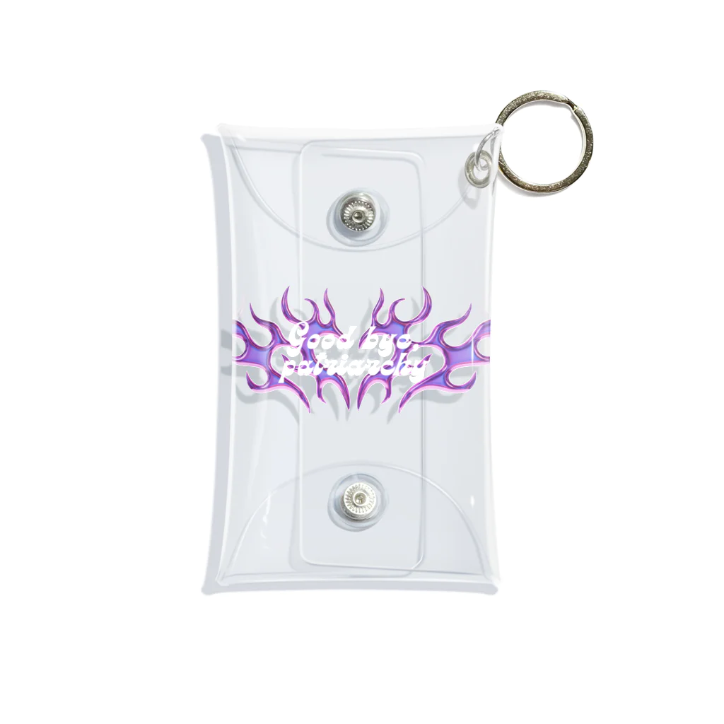 Tokyo feminist galのGood bye, patriarchy - y2k purple Mini Clear Multipurpose Case