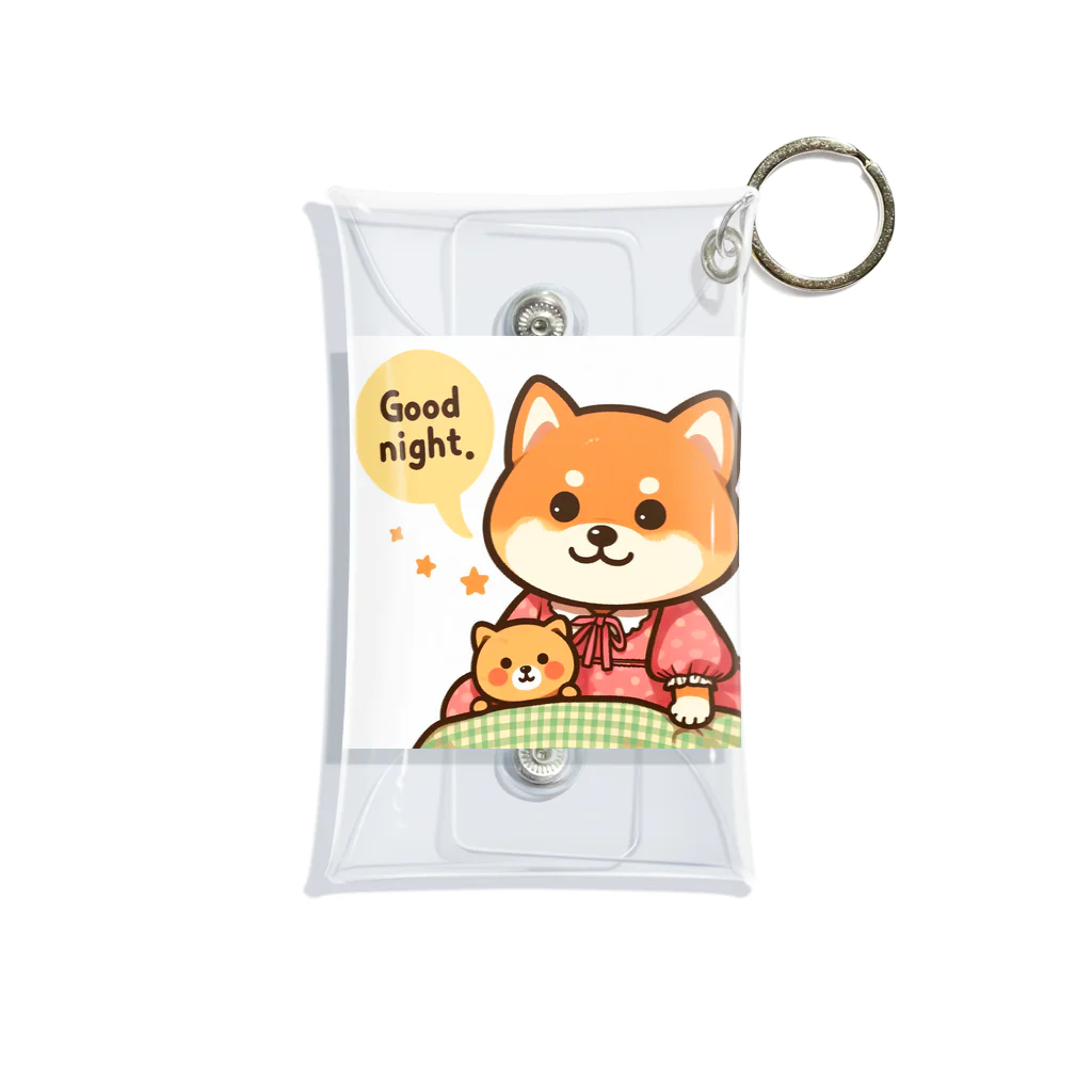 メアリーの今夜は可愛い柴犬スタンプで癒しの時間 Mini Clear Multipurpose Case