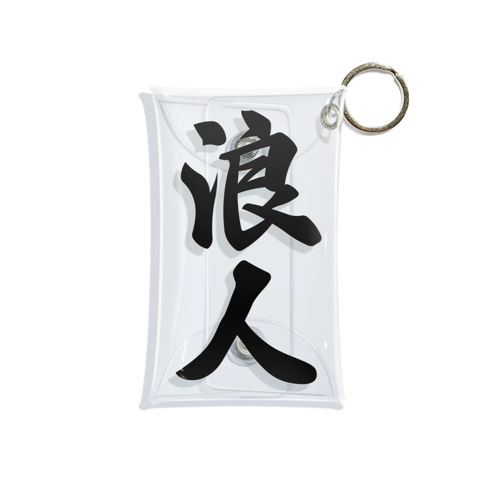 着る文字屋の浪人 Mini Clear Multipurpose Case