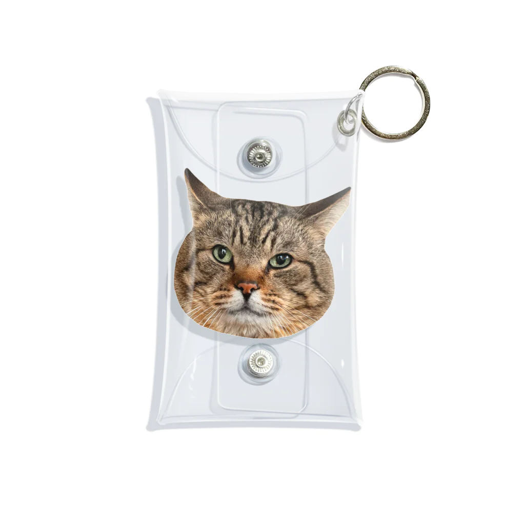 はらっぺらし猫のイロイロ♪の【デフォ顔】はらっぺらしgoods Mini Clear Multipurpose Case