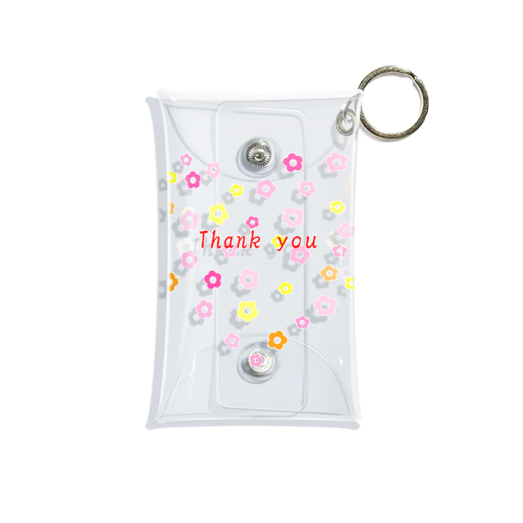 ainarukokoroのありがとう　感謝　Thank you プレゼント　かわいい　ハート Mini Clear Multipurpose Case