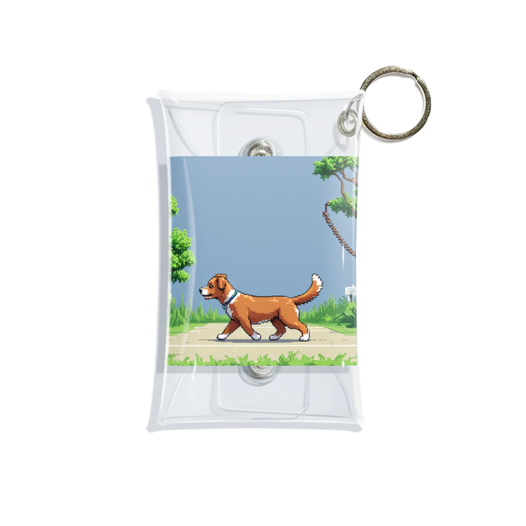 temtemの外を歩く犬 Mini Clear Multipurpose Case