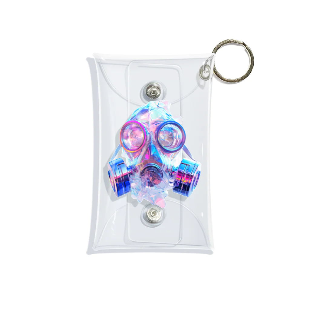 ガスマスク gasmaskのgasmask girl ロゴ Mini Clear Multipurpose Case