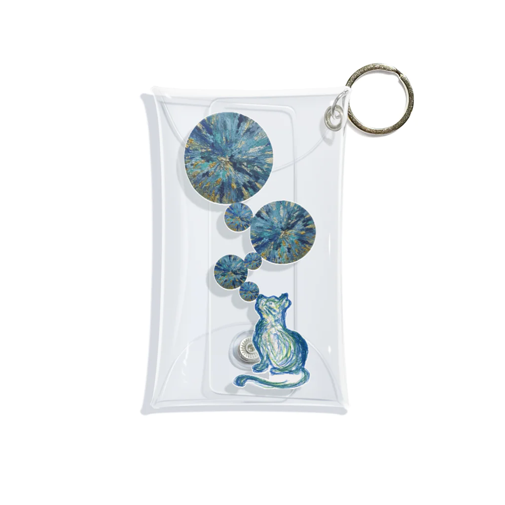 T-Art Gallery 【ART】のBubble Cat Mini Clear Multipurpose Case