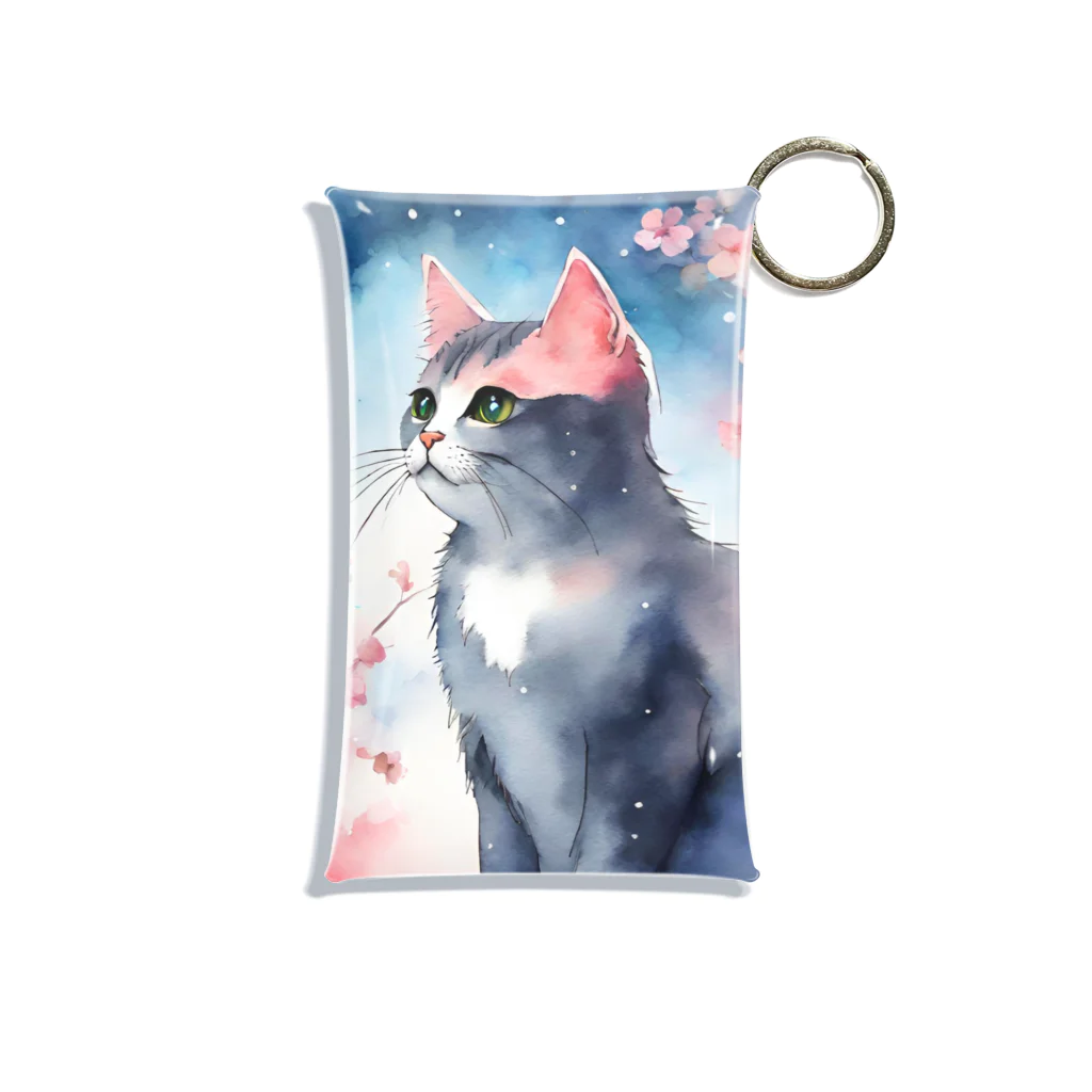 星降る夜にのsakura cat2 Mini Clear Multipurpose Case