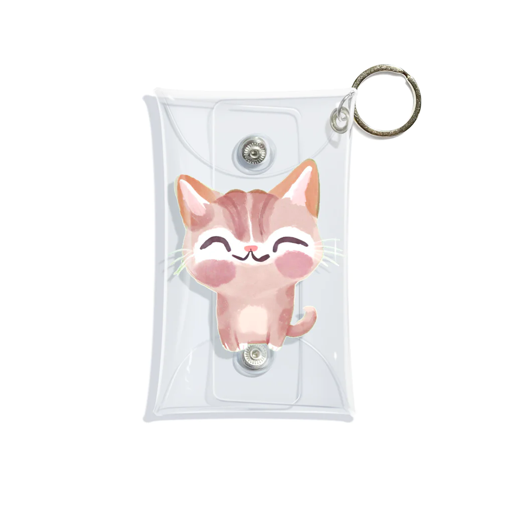 青黒黄色の猫の癒し Mini Clear Multipurpose Case