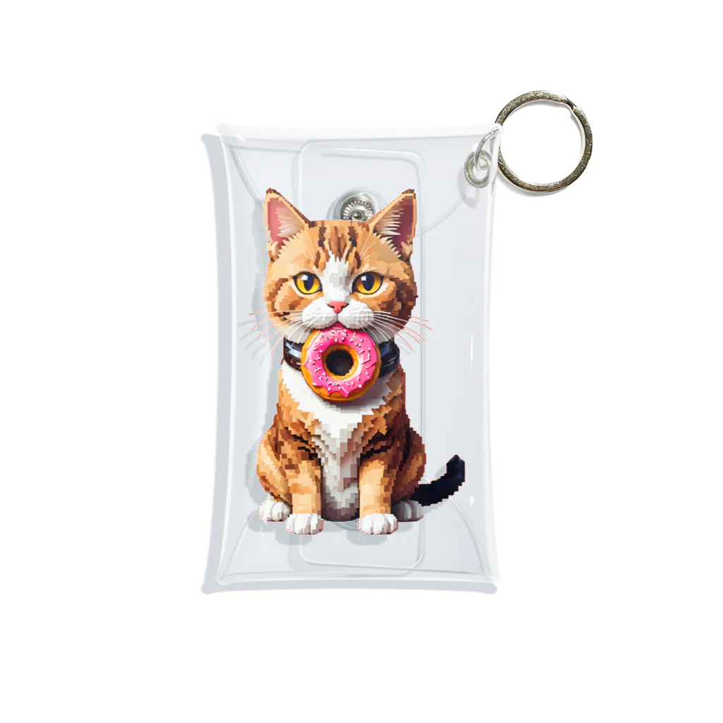 メロンパン猫のドーナツあげるよ Mini Clear Multipurpose Case