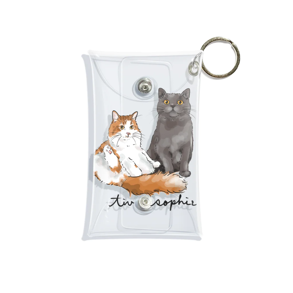 みきぞーん｜保護猫 ミッキー画伯と肉球とおともだちのsophie tiv Mini Clear Multipurpose Case