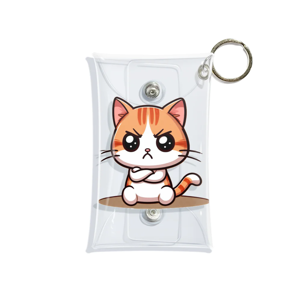 @猫グッズ製作所のかわいい猫のヤンチャまる Mini Clear Multipurpose Case