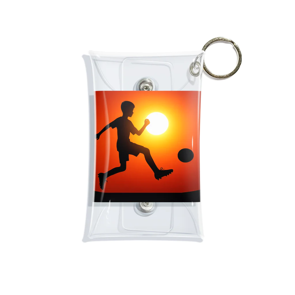 foot8のサッカー少年 Mini Clear Multipurpose Case