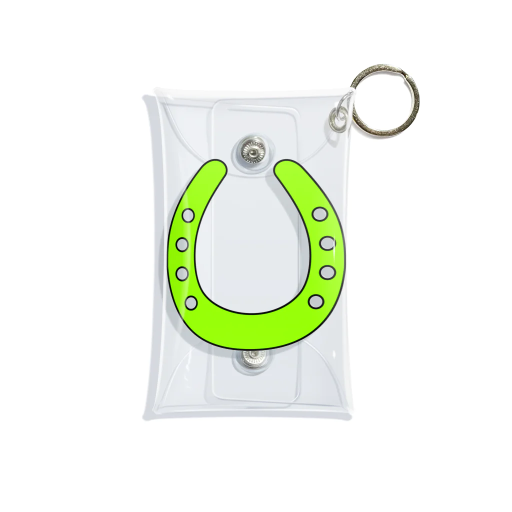 umajoの馬蹄（ホースシュー）Yellow Green Mini Clear Multipurpose Case