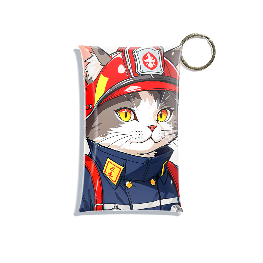 Shellの働く猫：消防士 Mini Clear Multipurpose Case