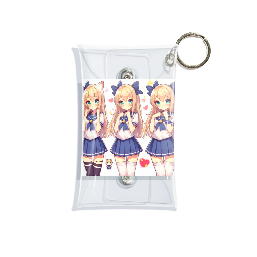 aaammmamのセーラー服　ロングヘア　美少女　アニメ　漫画　日本 Mini Clear Multipurpose Case