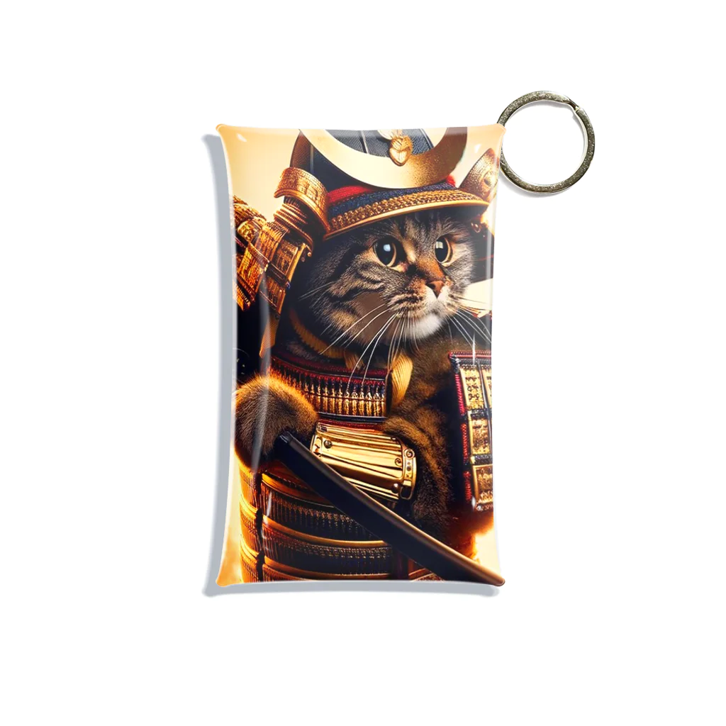 にっちゃマーケットの「猫侍の勇者 - 侍猫の武士道グッズ」 Mini Clear Multipurpose Case