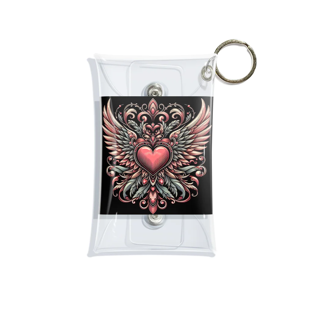 wワンダーワールドwのWING HEART001 Mini Clear Multipurpose Case