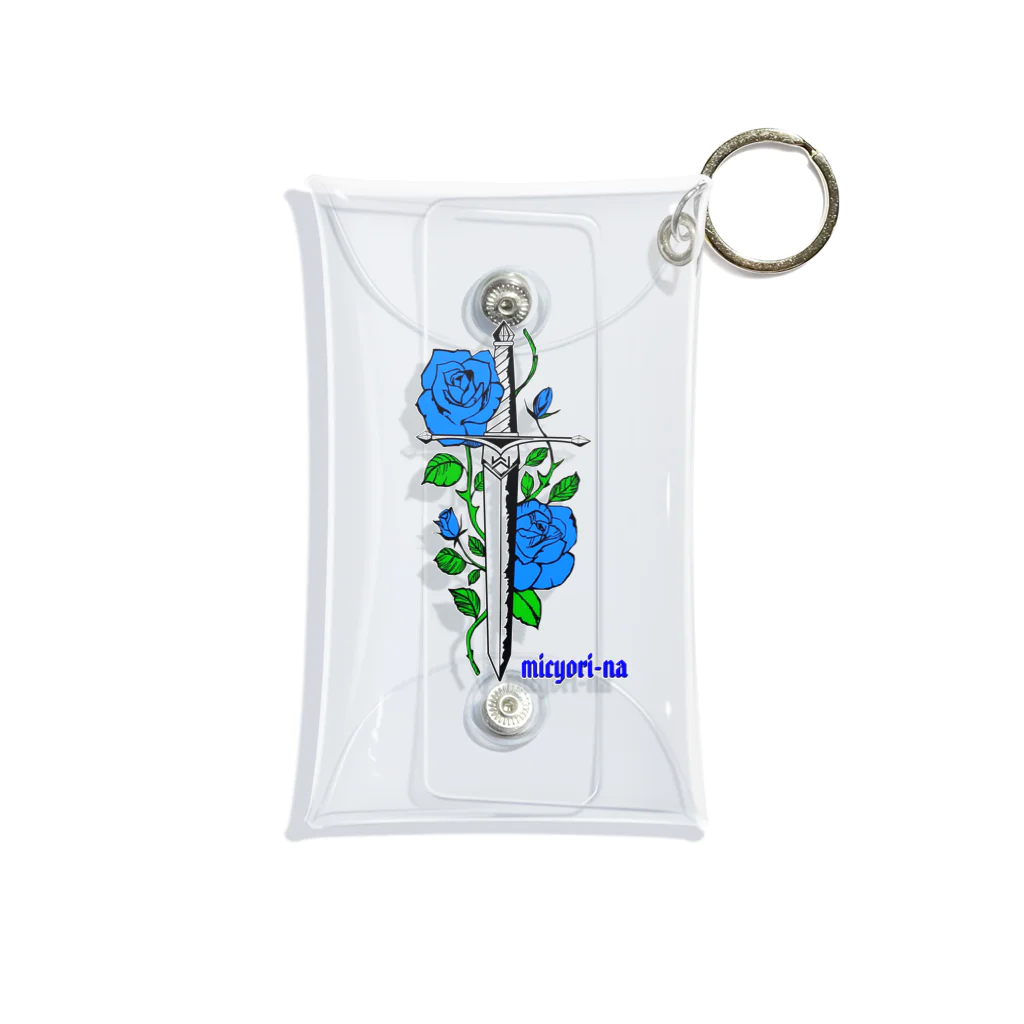 micyorina shopのmicyorina logo 『Blue』 Mini Clear Multipurpose Case