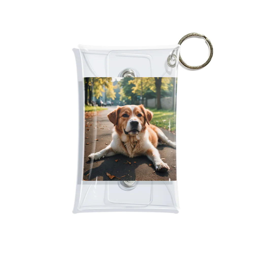 kokin0の足を広げて座る犬 Mini Clear Multipurpose Case