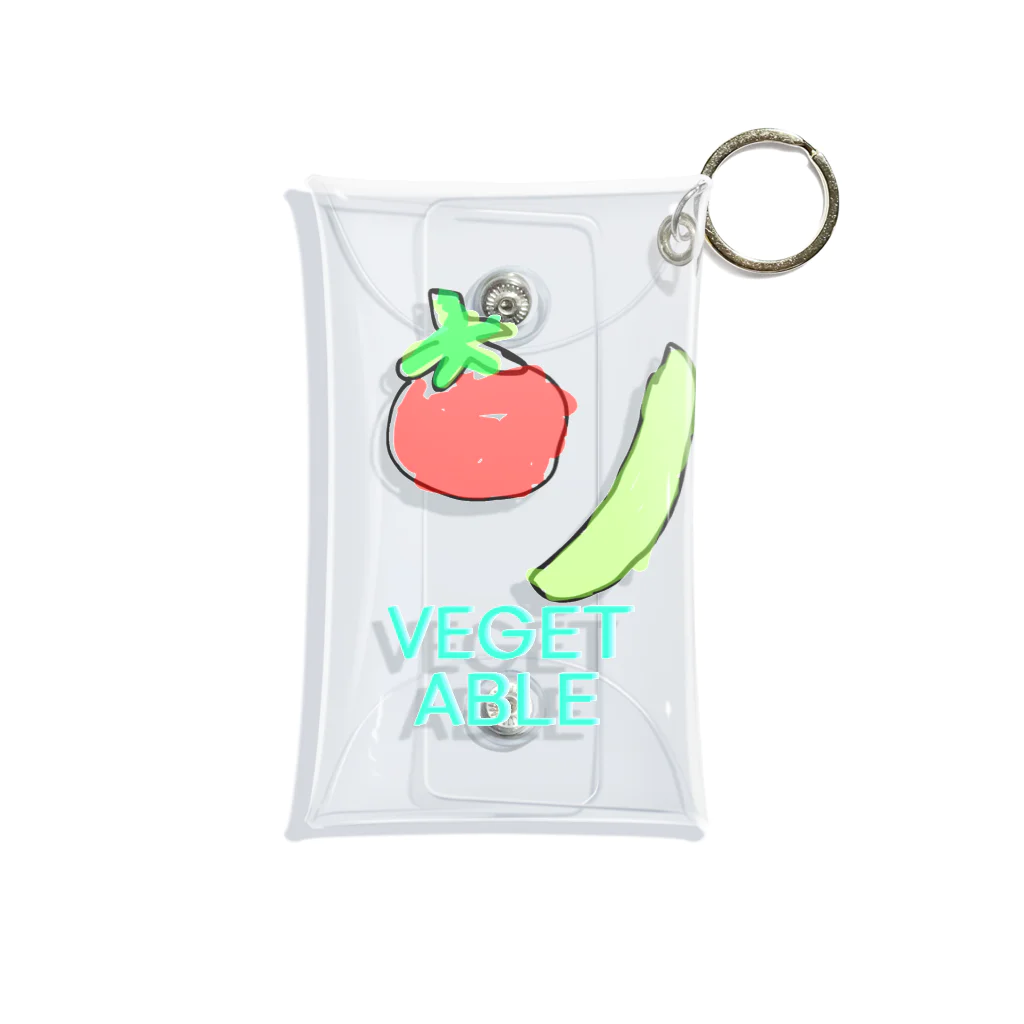 顔面チンパンジーラップのレベルは一般人のベジぐっず Mini Clear Multipurpose Case