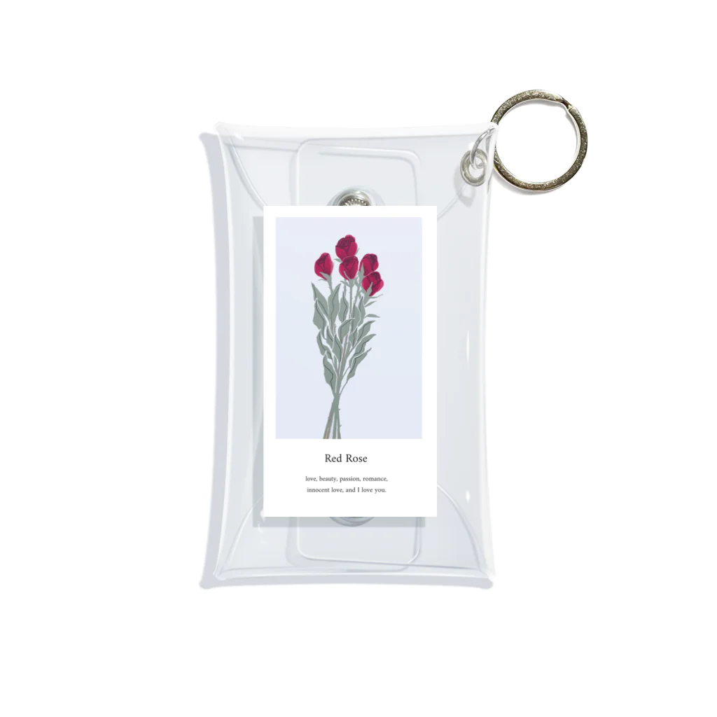 nulの花言葉 rose Mini Clear Multipurpose Case