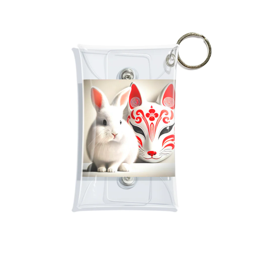 AtelierY2の狐面と兎 Mini Clear Multipurpose Case