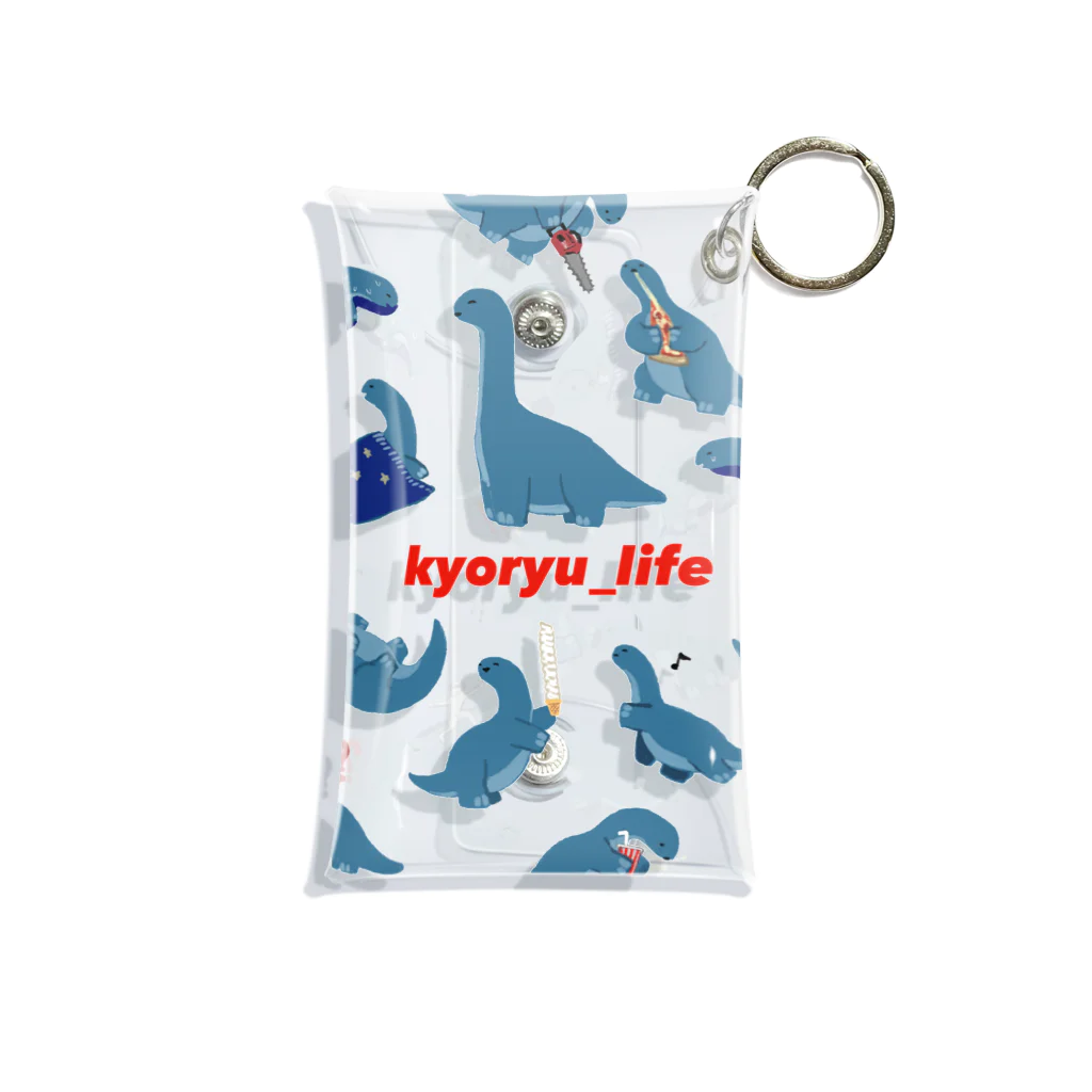 ningen_lifeのkyoryu_life（総柄）/ミニマルチケース Mini Clear Multipurpose Case