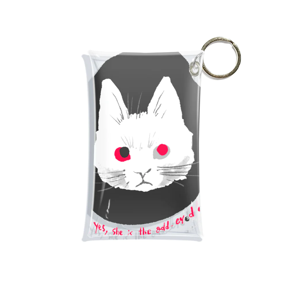 mya-mya=MIYA JUNKO's shop 02のodd-eyed cat Mini Clear Multipurpose Case