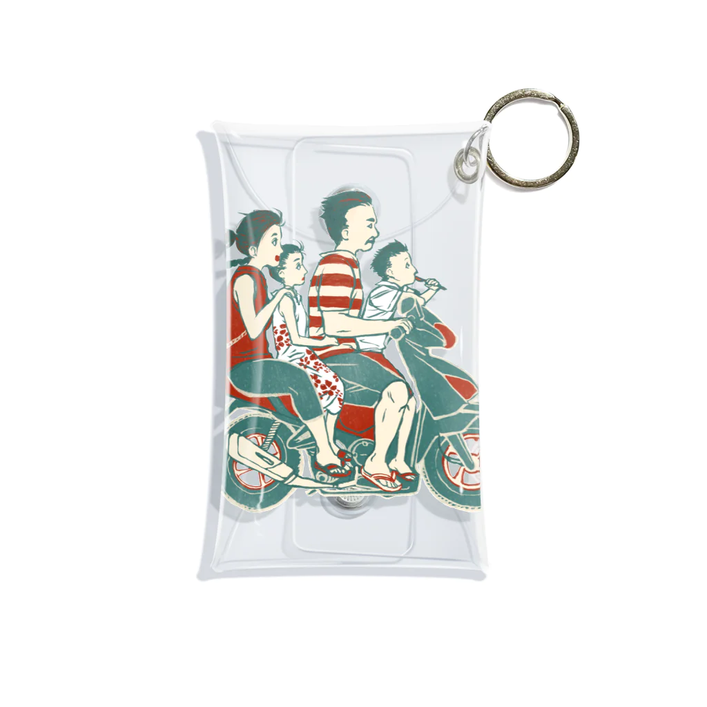 IZANAMI by Akane Yabushitaの【バリの人々】バイク家族乗り Mini Clear Multipurpose Case