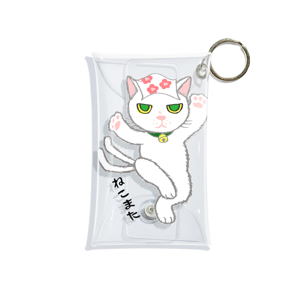 キクヤの踊る、ねこまた　しろ Mini Clear Multipurpose Case