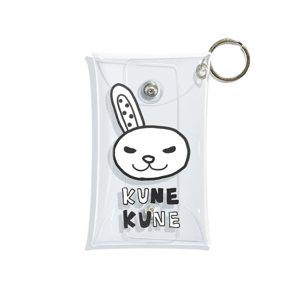 kune-kuneのくろたまウサギ　クネクネTシャツ Mini Clear Multipurpose Case