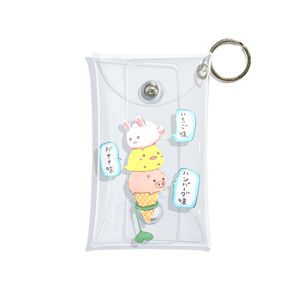 めんこラボ。のうさぴよぶたアイス Mini Clear Multipurpose Case