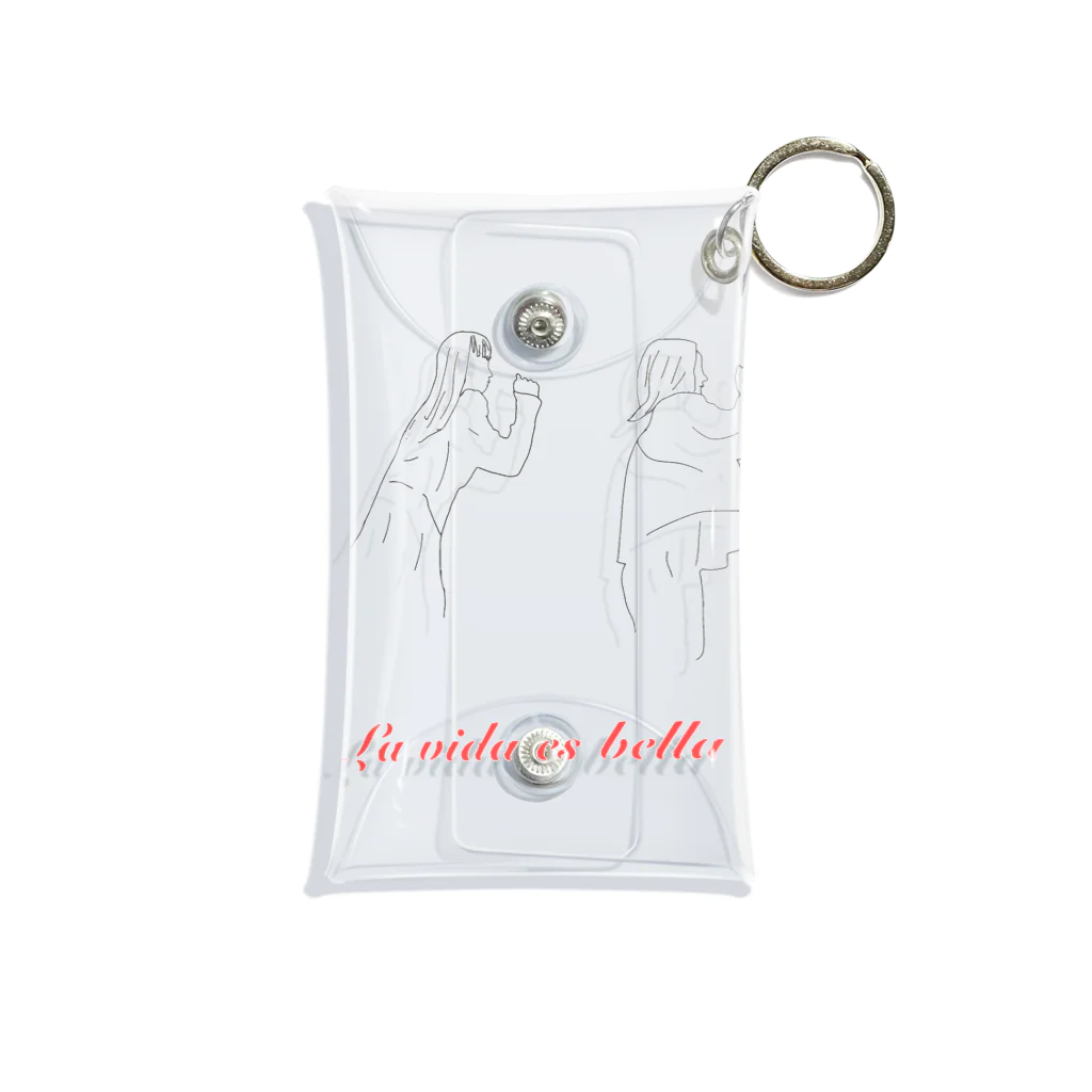 ふしぎちゃんの西語プリント『人生は美しい』 Mini Clear Multipurpose Case