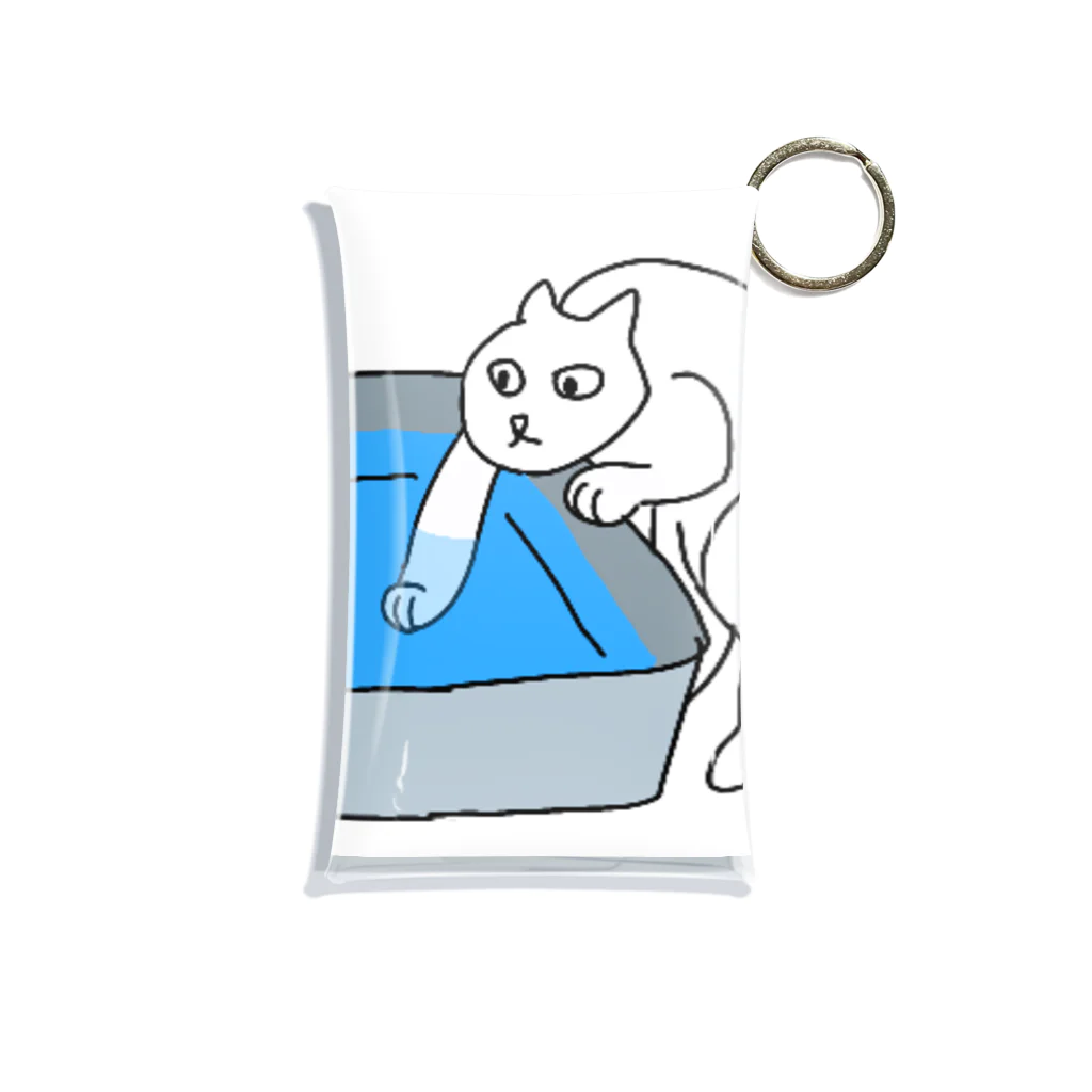 ぺゃんshopの水が気になるねこ Mini Clear Multipurpose Case