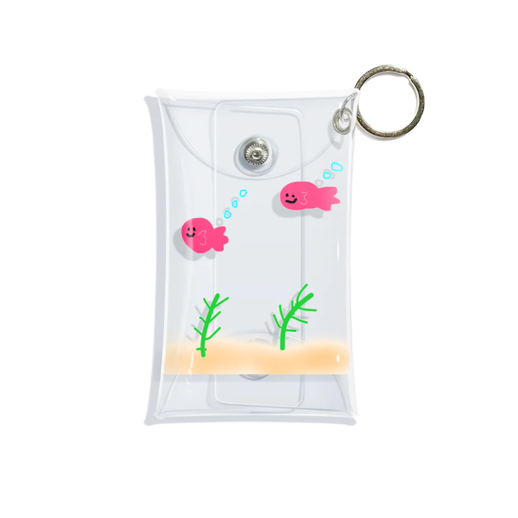 しなびたアフロのゆる金魚鉢 Mini Clear Multipurpose Case