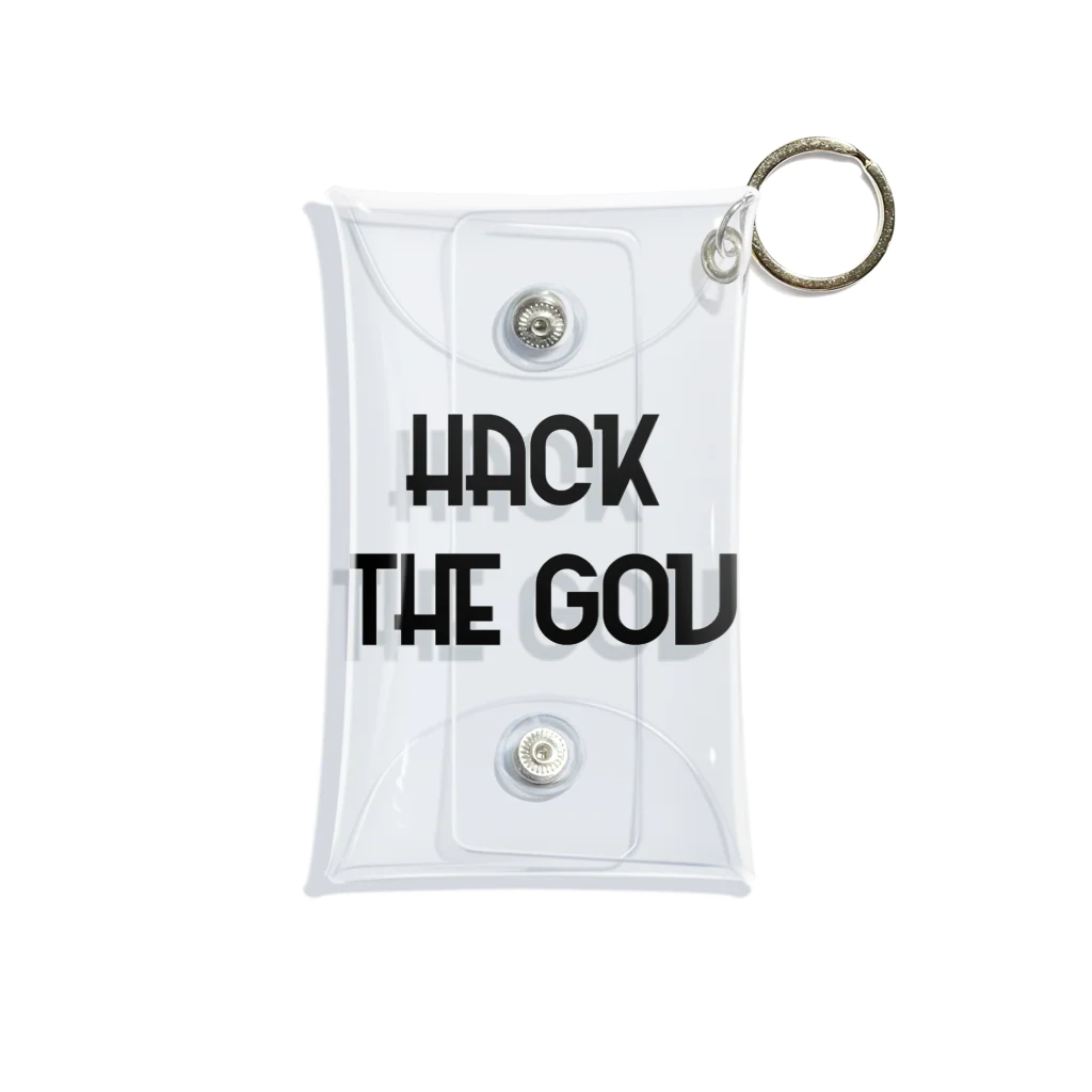 tknzkのhack the gov black Mini Clear Multipurpose Case