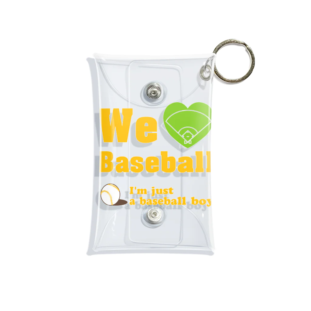 キッズモード某のWe love Baseball(イエロー) Mini Clear Multipurpose Case