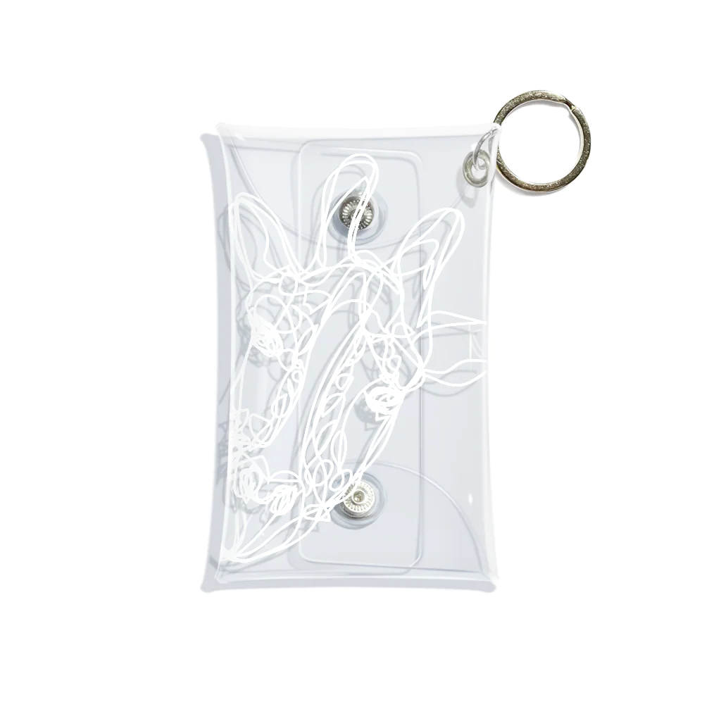 yuiのクールなキリンちゃん（白色） Mini Clear Multipurpose Case