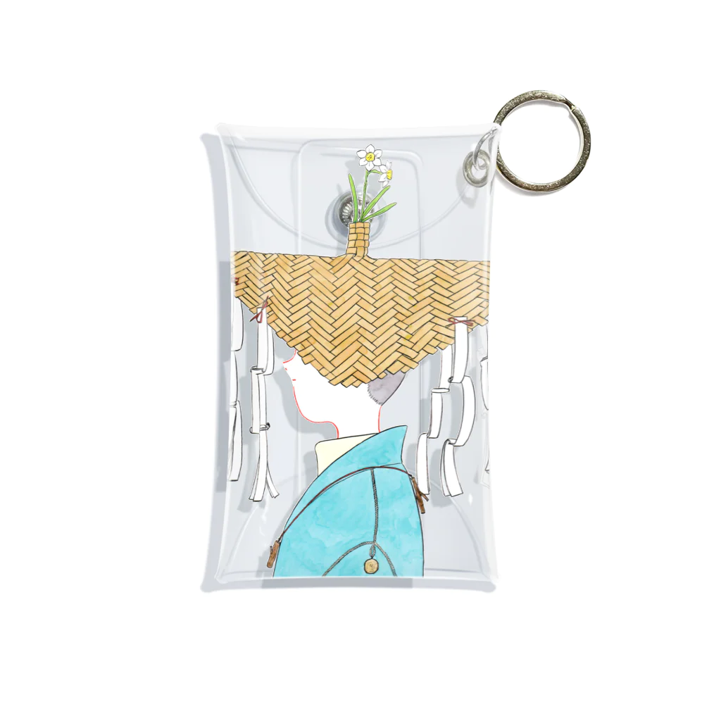 大津萌乃の水仙の花笠の絵 Mini Clear Multipurpose Case