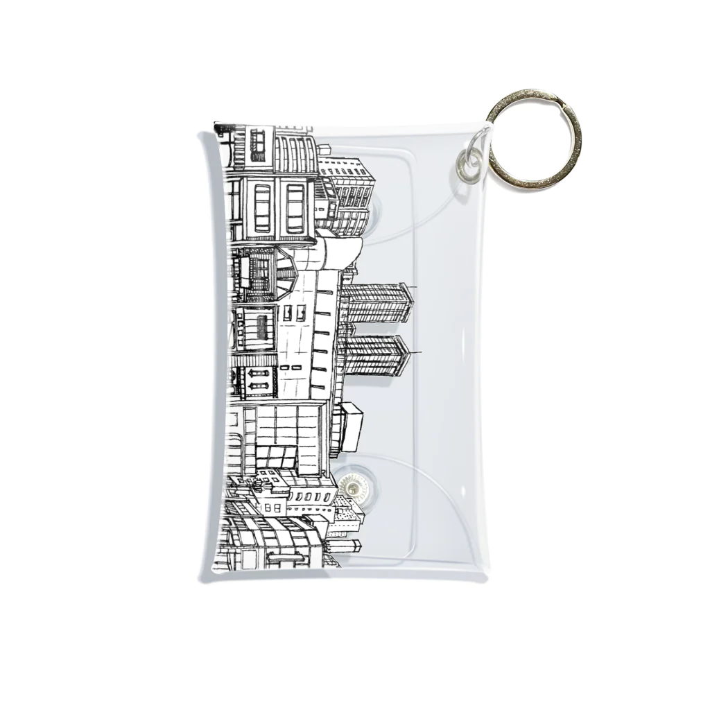 気ままに創作　よろず堂のまちなみ Mini Clear Multipurpose Case