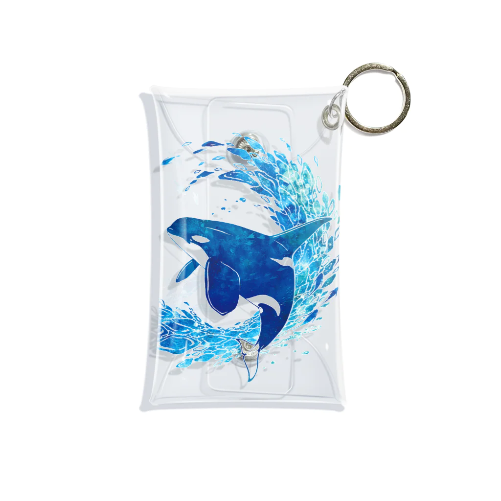 ラシマ工房のBlue World Children_orca blue design Mini Clear Multipurpose Case