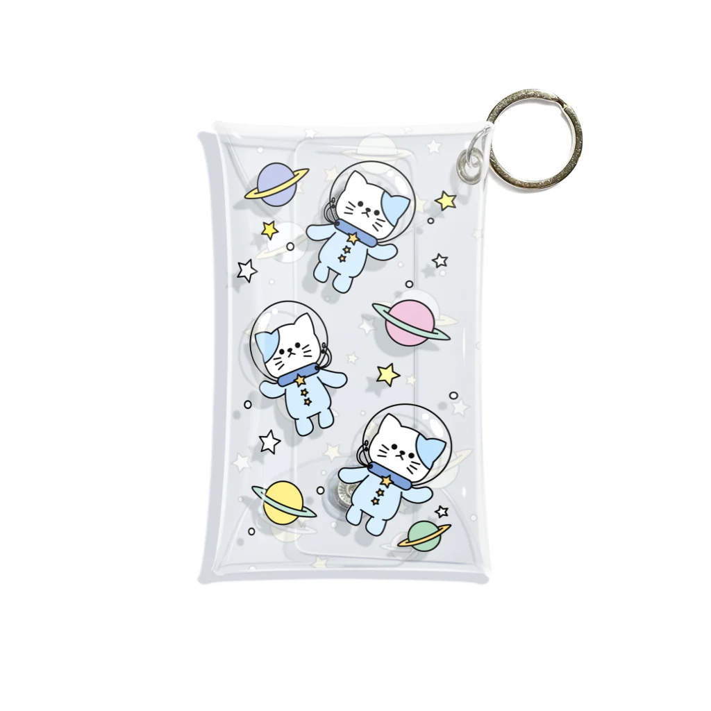 もにゃの宇宙にゃんこ　うじゃうじゃ Mini Clear Multipurpose Case