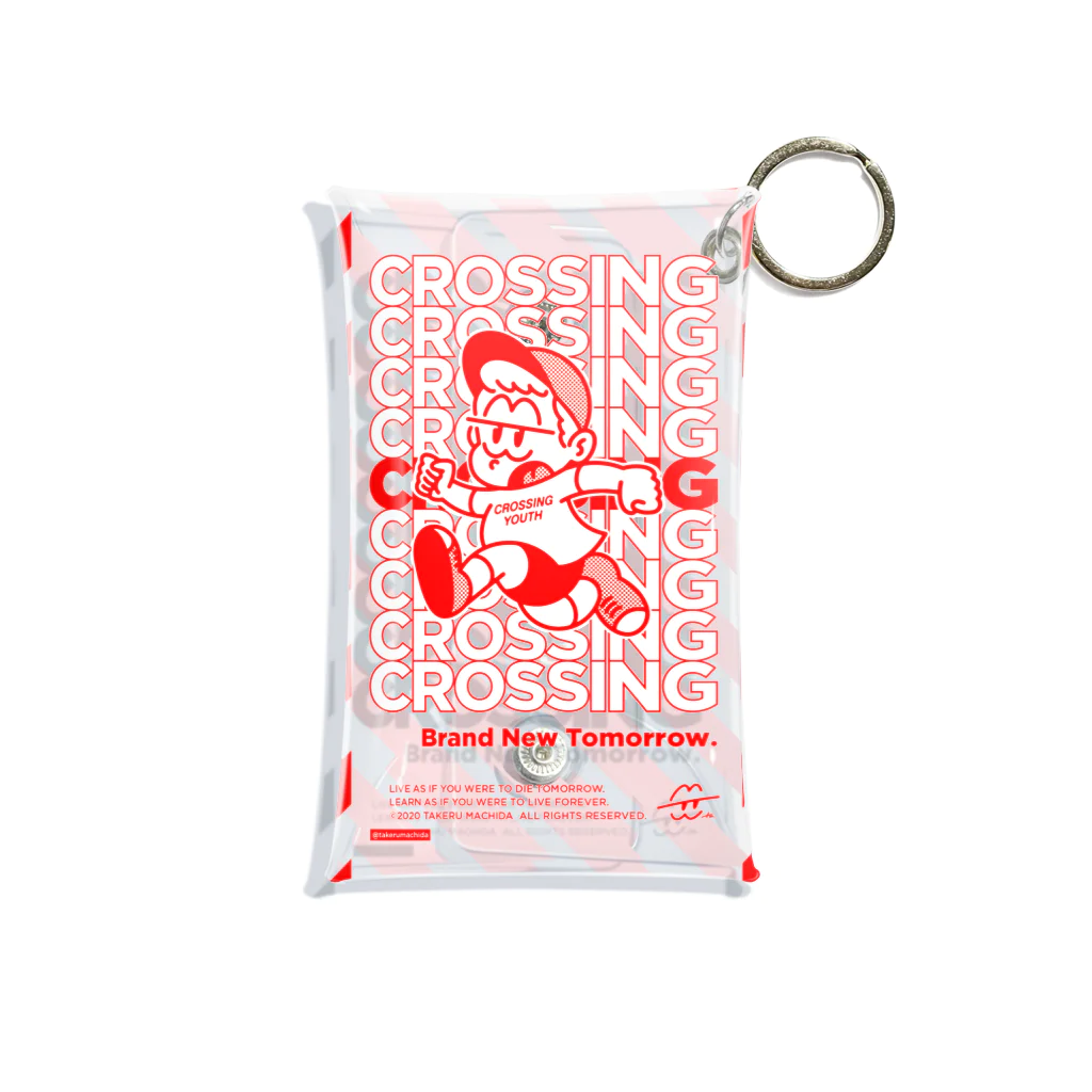 マチダタケルのSUZURIのお店のCROSSING YOUTH/YOUTHくん ミニクリアマルチケース