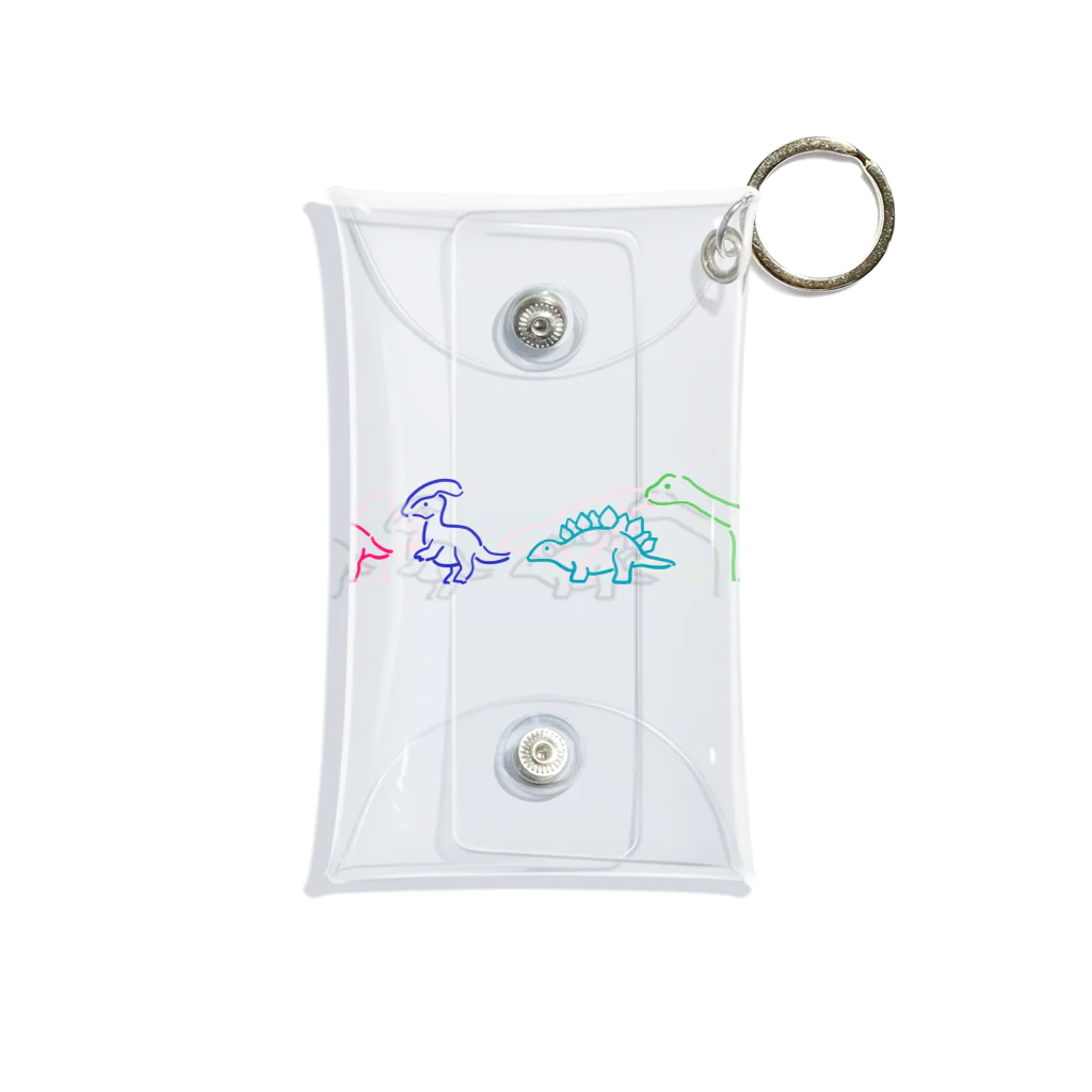 茉莉香｜MarikaのDINOSAURS Multi Colour Mini Clear Multipurpose Case