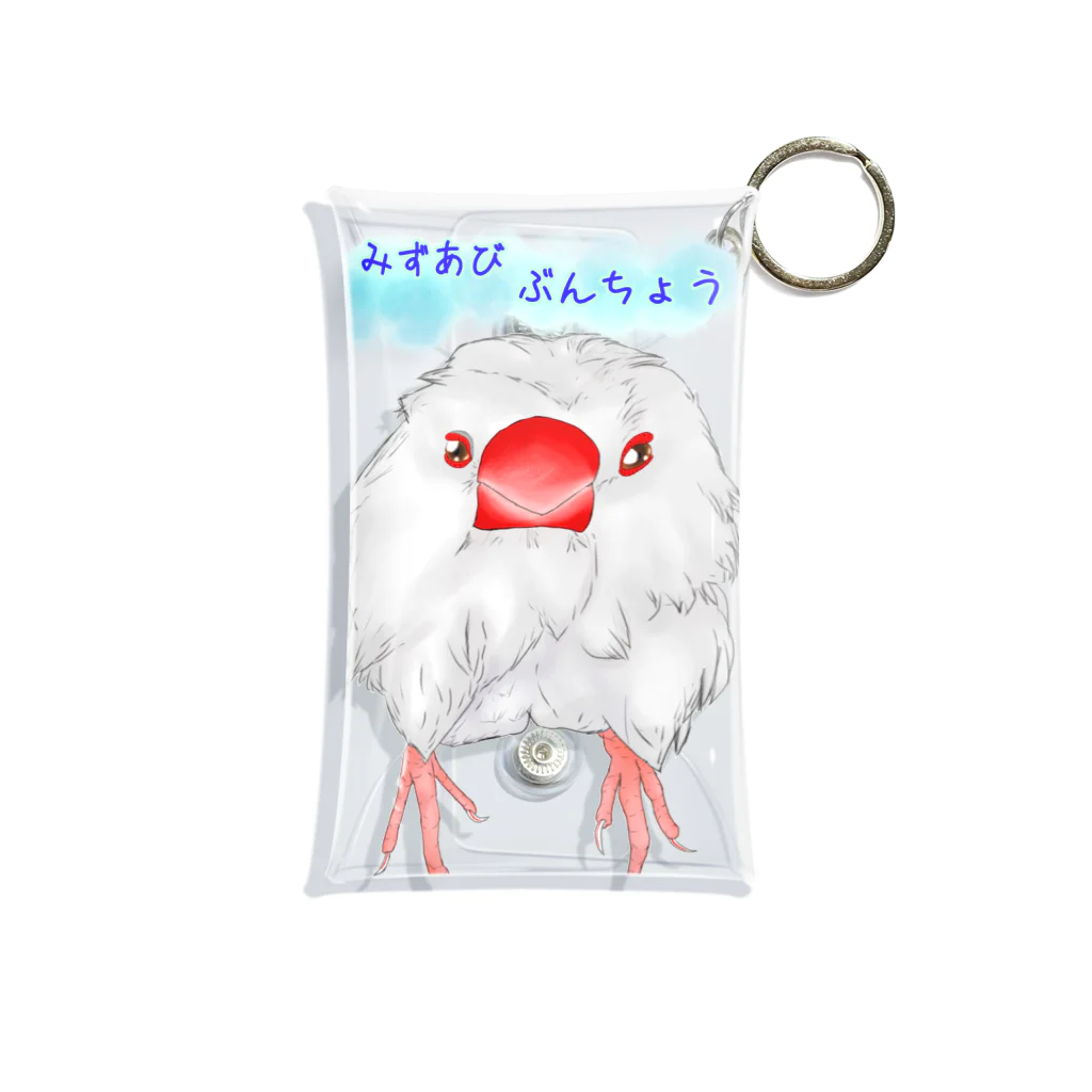 Lily bird（リリーバード）の変身！水浴び白文鳥 ロゴ入り② Mini Clear Multipurpose Case