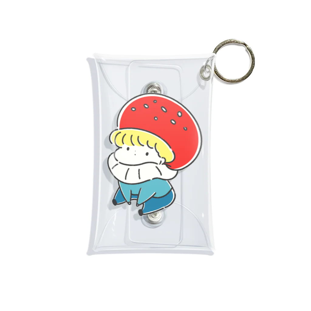 mushroomのおすわりきのピーミニクリアケース Mini Clear Multipurpose Case