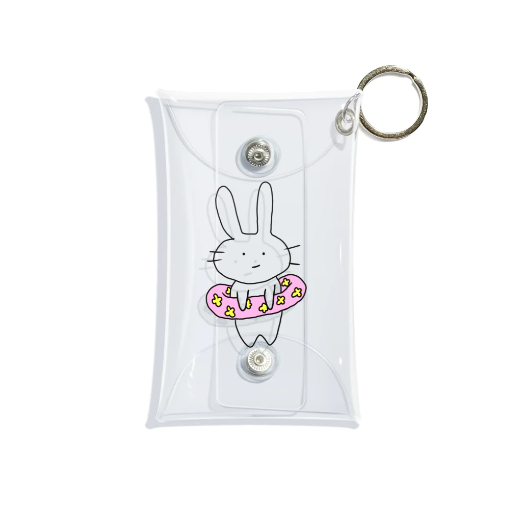 みねこ🐰のうきわゆるうさ Mini Clear Multipurpose Case