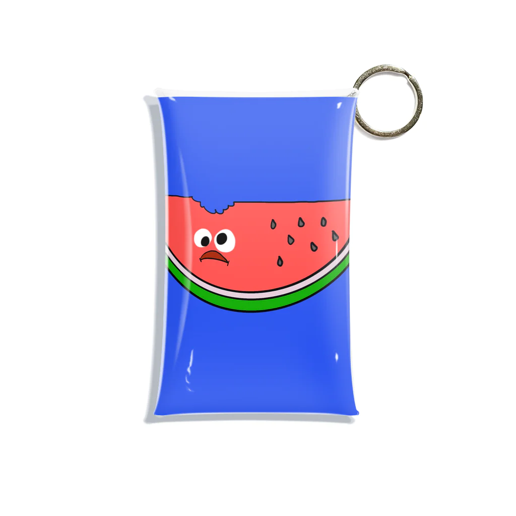 soranaito-togo_redpandaの“Panic” Watermelon  Mini Clear Multipurpose Case