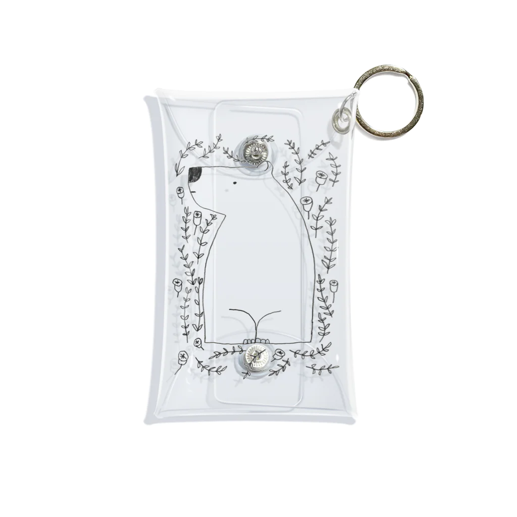 Inou chikako illustrationsのくまとケシの花 Mini Clear Multipurpose Case