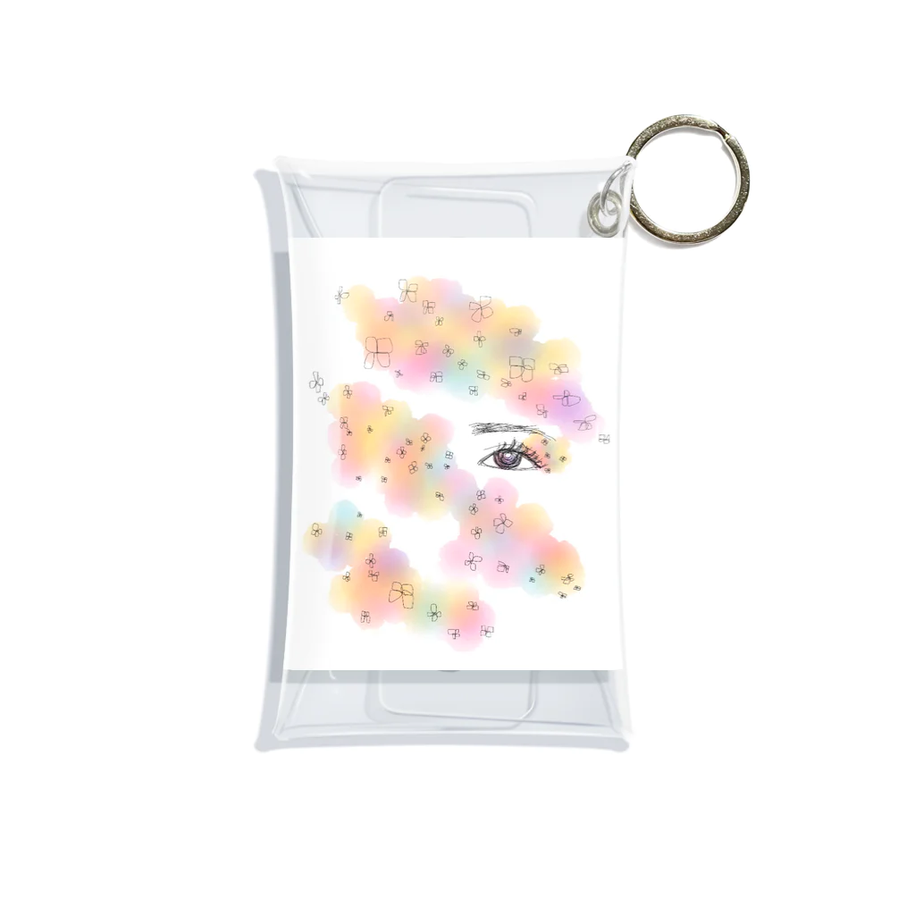 ゆっぺのしょっぷのかくれんぼ　あじさい Mini Clear Multipurpose Case