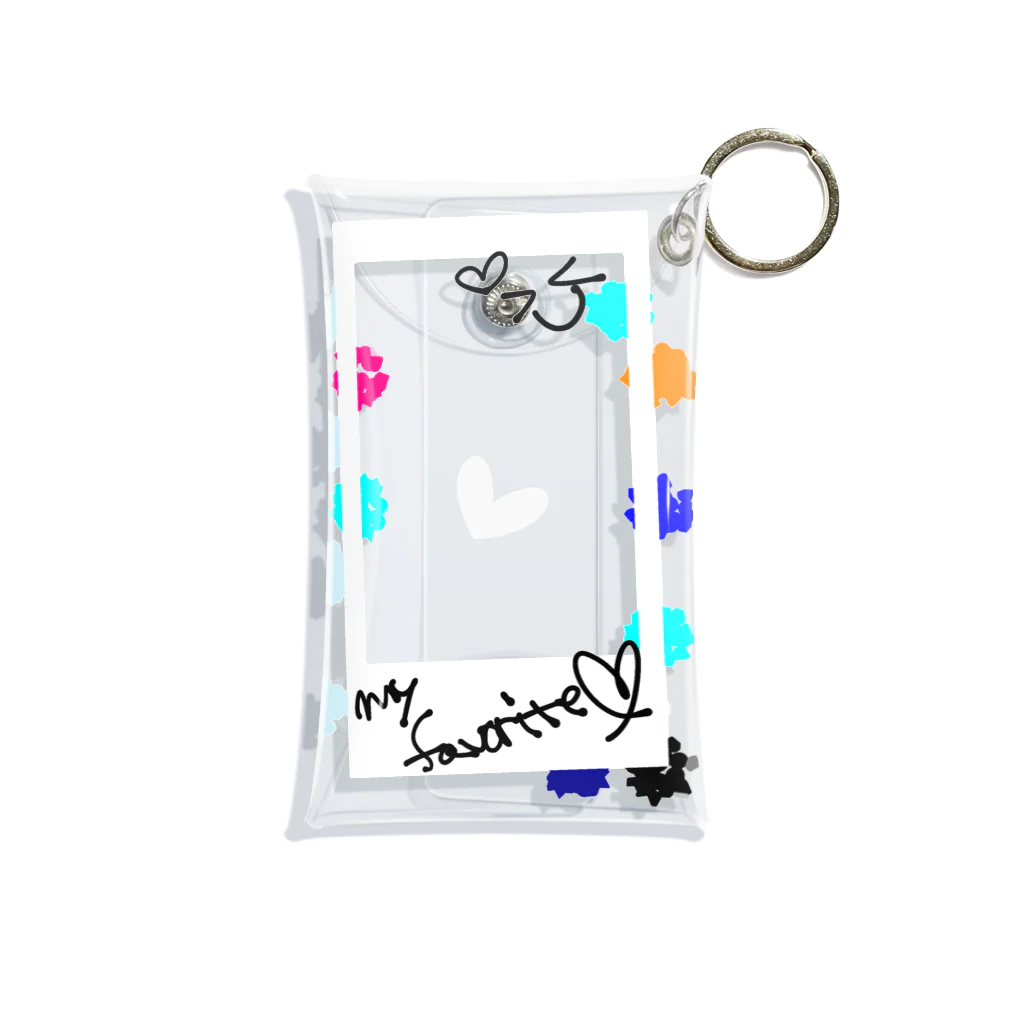 もぐもぐちゃっぴーのポラロイド風　推し色 Mini Clear Multipurpose Case