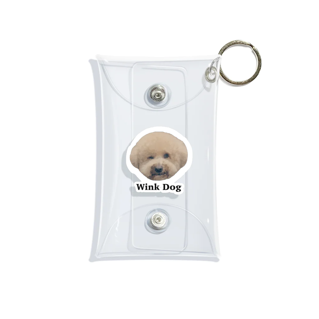 GAME GIRLのWink Dog 顔面丸出し 白ふち Mini Clear Multipurpose Case